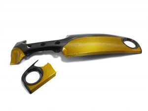 FIAT 500 Custom Dashboard - Carbon Fiber - Yellow Candy